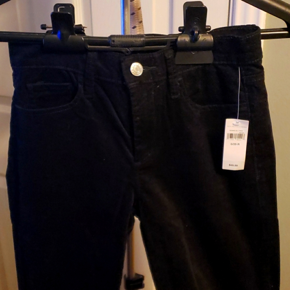 GAP VELVET BLACK SLIM PANTS